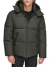 Dkny Men's Solid Hooded Puffer Jacket In Green