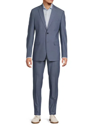 Dkny Men's Solid One-button Slim-fit Suit In Blue