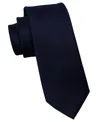 Dkny Men's Solid Satin Tie In Navy