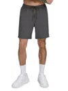 Dkny Men's Standard Fit Flat Front Swim Shorts In Charcoal