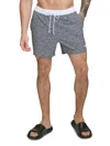 Dkny Men's Standard Fit Flat Front Swim Shorts In Crosswalk