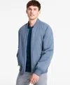 Dkny Men's Stretch Zip-front Zip-pocket Bomber Jacket In Blue