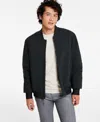 Dkny Men's Stretch Zip-front Zip-pocket Bomber Jacket In Olive