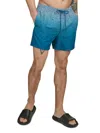 Dkny Men's Textured Ombre Drawstring Swim Shorts In Poseidon