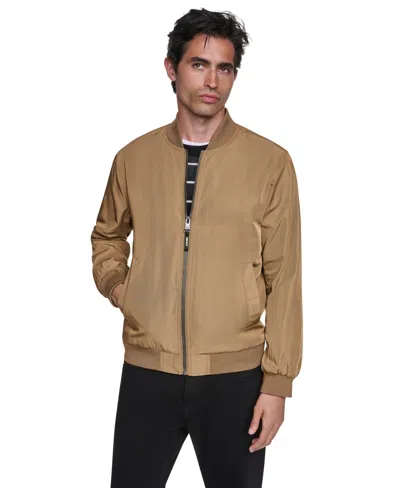 Dkny Men's Twill Bomber Jacket In Nude