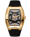 Dkny Men's Urban Automatic Black Silicone Strap Watch, 51mm