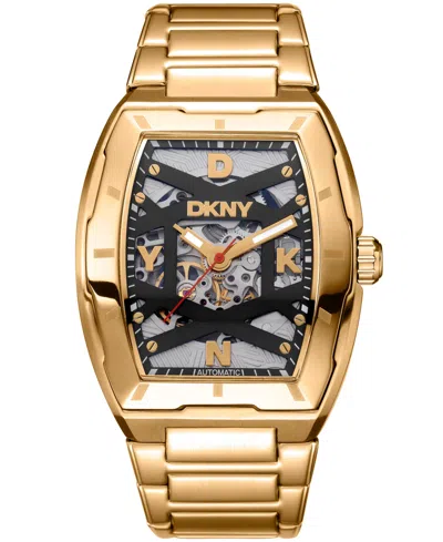 Dkny Men's Urban Automatic Gold-tone Stainless Steel Bracelet Watch, 51mm