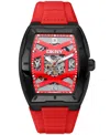 Dkny Men's Urban Automatic Red Silicone Strap Watch, 51mm