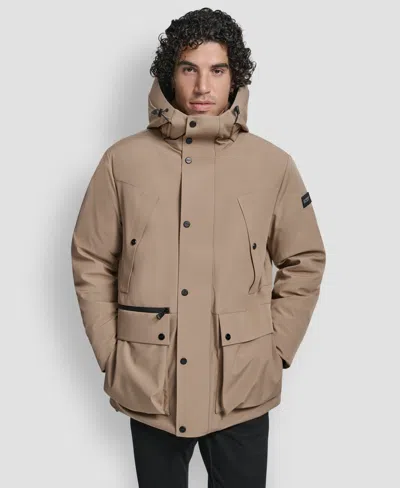Dkny Men's Urban Hooded Parka Jacket In Brown