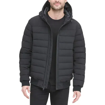 Dkny Mens Cold Weather Water Resistant Bomber Jacket In Black