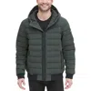 Dkny Mens Cold Weather Water Resistant Bomber Jacket In Green