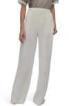Dkny Mesh Inset Wide Leg Pants In Ivory