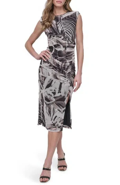 Dkny Mesh Sheath Dress In Multi