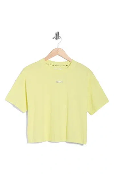 Dkny Metallic Bubble Logo Cotton T-shirt In Gold