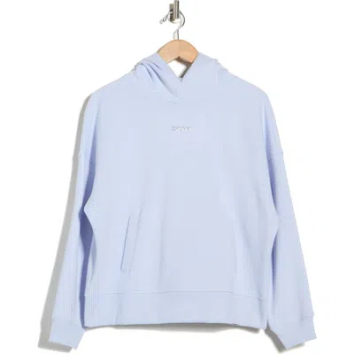 Dkny Metallic Bubble Logo Pullover Hoodie In Blue