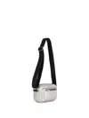 Dkny Metallic Leather Shoulder Bag In Silver