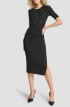 Dkny Metallic Studded Sweater Dress In Black