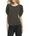 Dkny Metallic Top In Gray