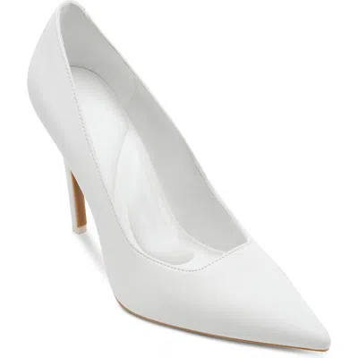 Dkny Mickel Pointed Toe Pump In White