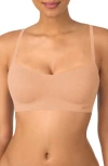 Dkny Microfiber Wireless Bra In Sand