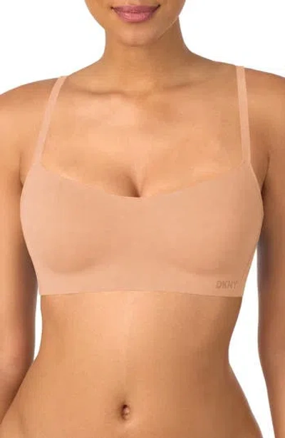 Dkny Microfiber Wireless Bra In Sand