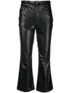 Dkny Mid-rise Flared Trousers In Black