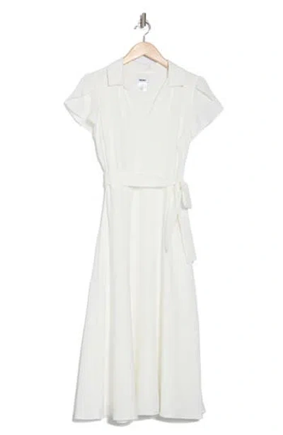 Dkny Midi Shirtdress In Cream