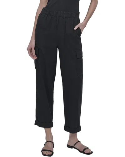 Dkny Midrise Relaxed Cargo Pant With Elasticated Waistband In Black