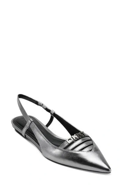 Dkny Mikado Slingback Pointed Toe Flat