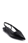 Dkny Mikado Slingback Pointed Toe Flat In Black