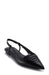 Dkny Mikado Slingback Pointed Toe Flat In Black