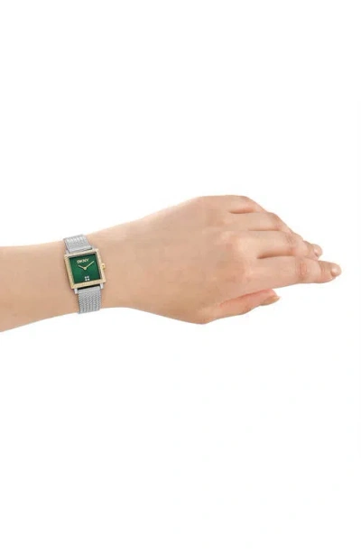 Dkny Milanese Square Watch, 24mm X 31mm In Metallic