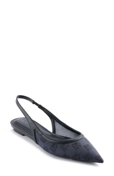 Dkny Millbury Slingback Pointed Toe Flat In Black