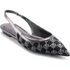 Dkny Millbury Slingback Pointed Toe Flat In Nickel