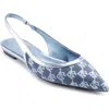 Dkny Millbury Slingback Pointed Toe Flat In Periwinkle