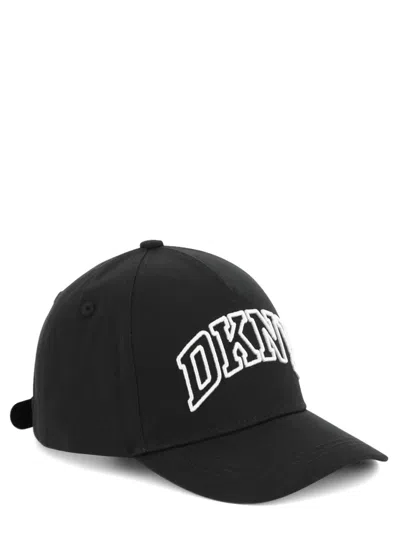 Dkny Mini Chic Cotton Hat For Girls In Black