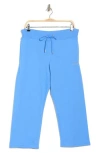 Dkny Mini Stud Logo Crop Pants In Cornflower Blue