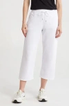 Dkny Mini Stud Logo Crop Pants In White