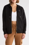 Dkny Mini Stud Logo Full Zip Hoodie In Black
