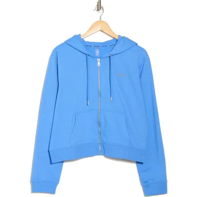 Dkny Mini Stud Logo Zip Hoodie In Cornflower Blue