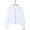 Dkny Mini Stud Logo Zip Hoodie In White