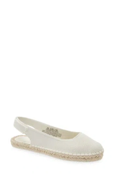 Dkny Minks Espadrille Slingback Flat In White