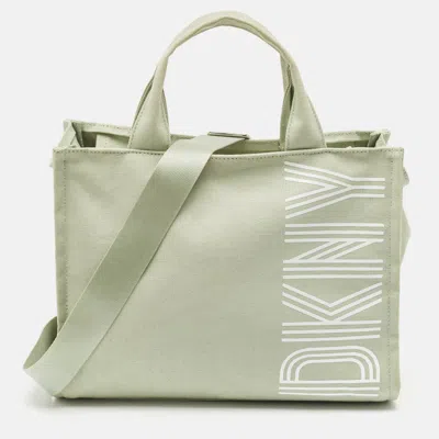 Dkny Mint Green Canvas Medium Noa Tote