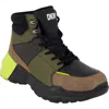 Dkny Mixed Media High Top Sneaker In Olive/tan