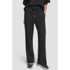 Dkny Mixed Media Knit Pants In Black