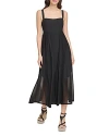 DKNY MIXED MEDIA MIDI DRESS