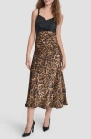 Dkny Mixed Media Print Sleeveless Midi Dress In Multi