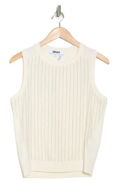 Dkny Mixed Media Sleeveless Sweater