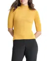 Dkny Mock Neck Sweater In Yellow