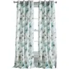 Dkny Modern Bloom Semi-sheer Grommet Curtain Panel, 50 X 84 In Blue